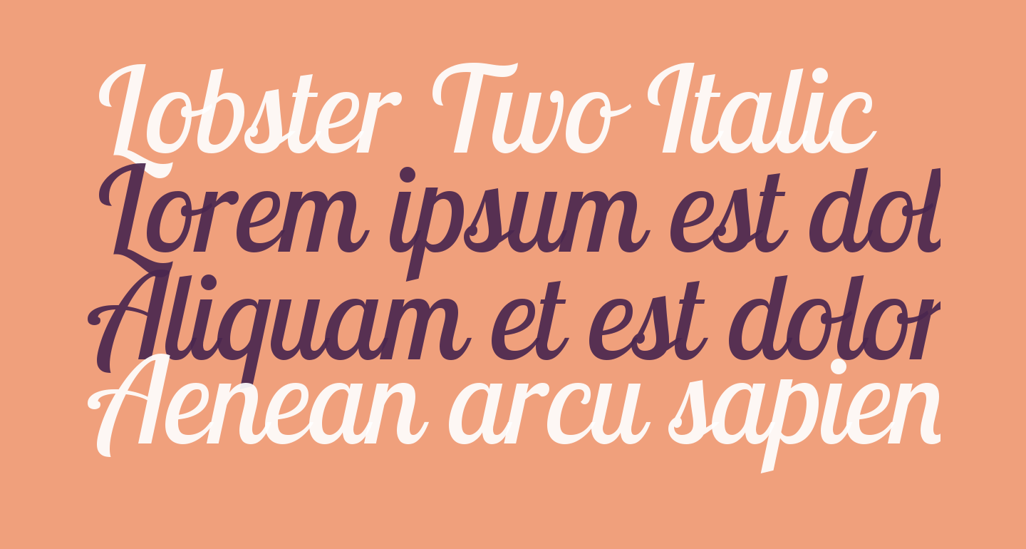 Lobster Two Italic free Font What Font Is