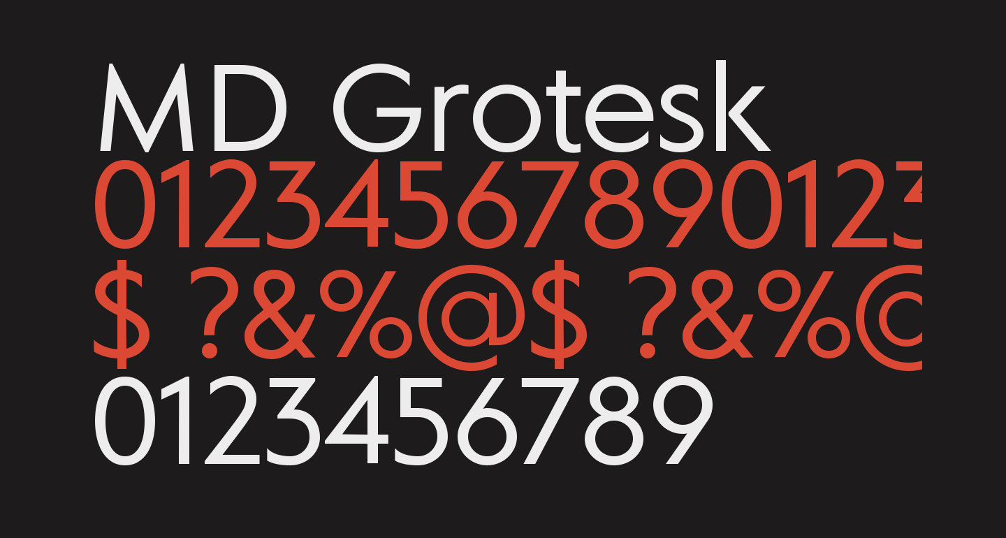 MD Grotesk free Font What Font Is