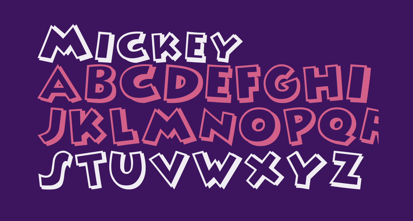 Mickey free Font What Font Is