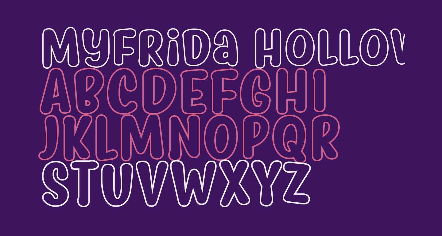 Myfrida Hollow free Font What Font Is