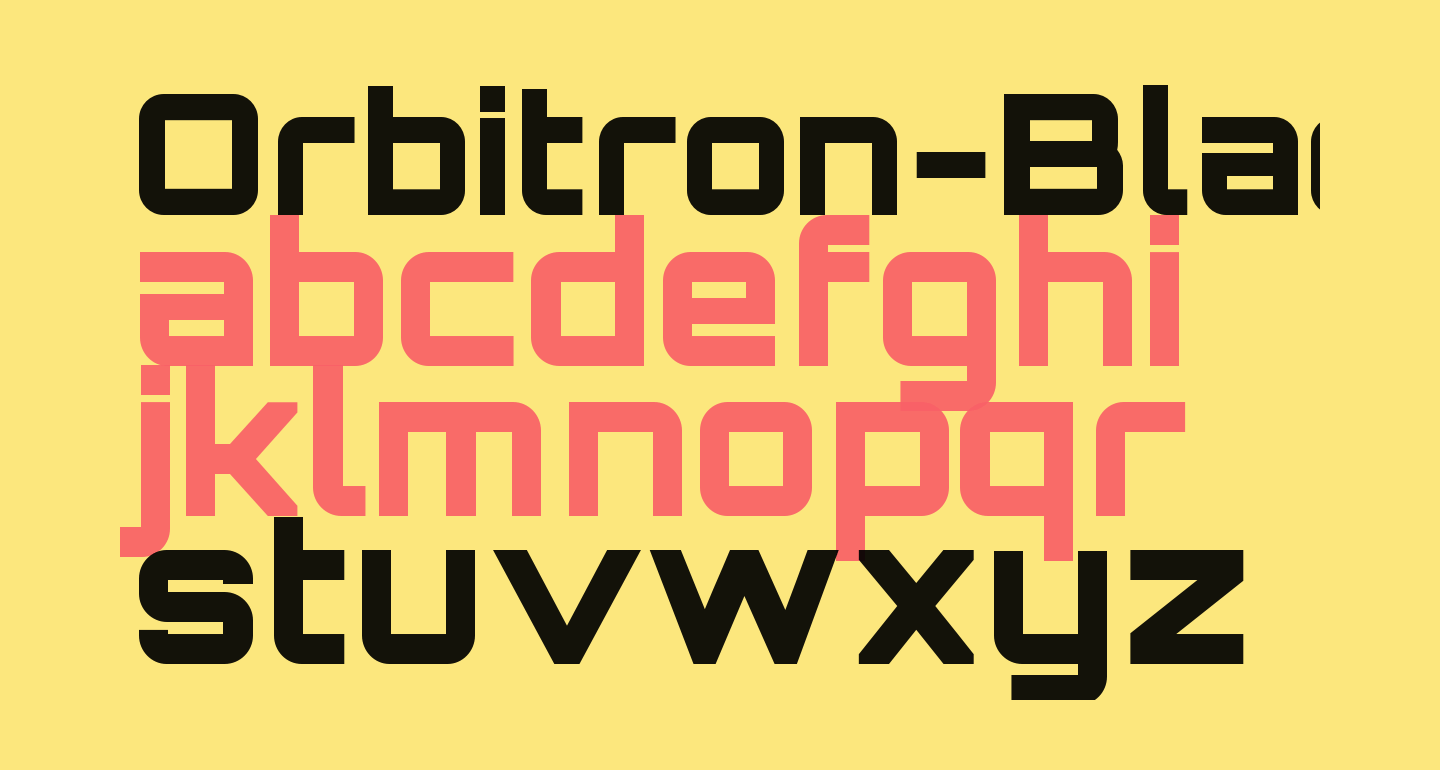 OrbitronBlack free Font What Font Is