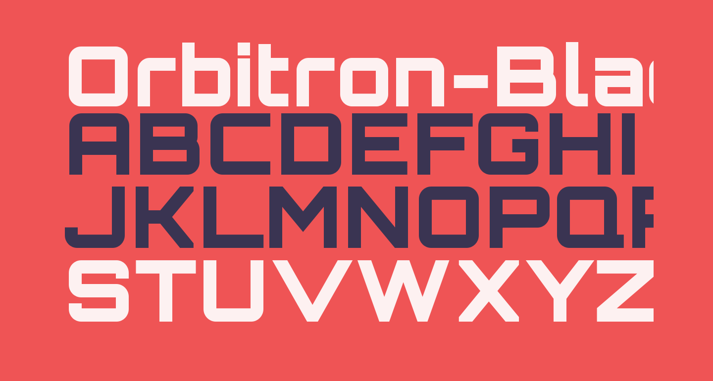 OrbitronBlack free Font What Font Is