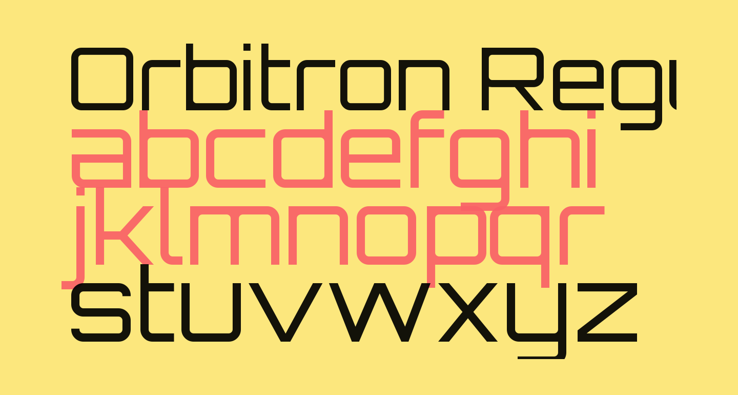Orbitron Regular free Font What Font Is