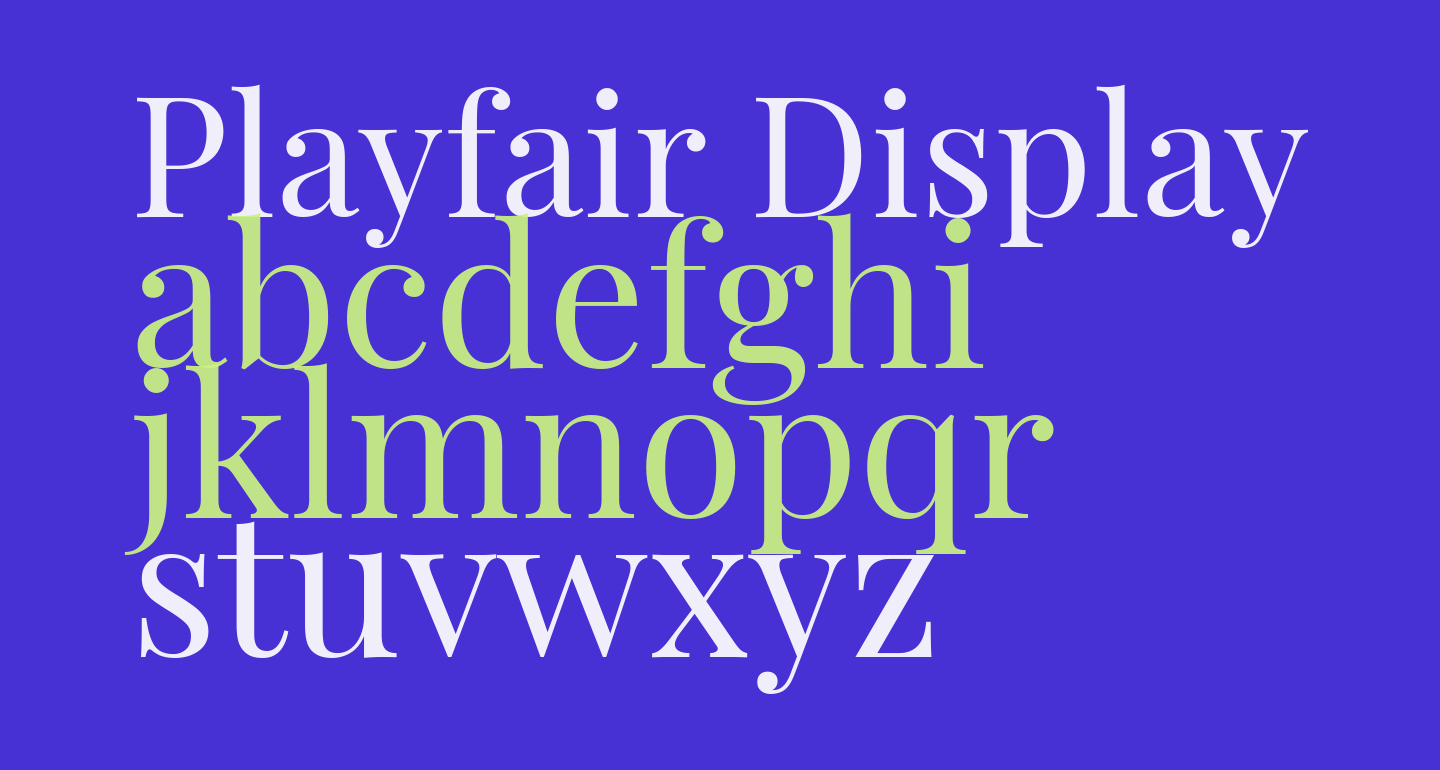 Playfair Display Regular free Font What Font Is