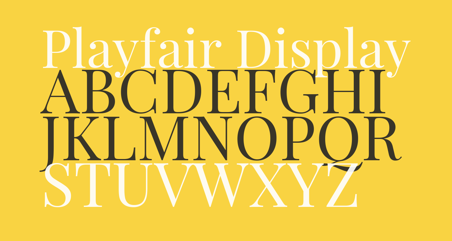 Playfair Display Regular free Font What Font Is
