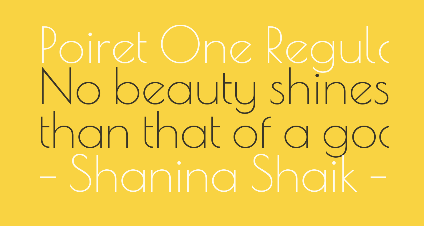 Poiret One Regular free Font What Font Is