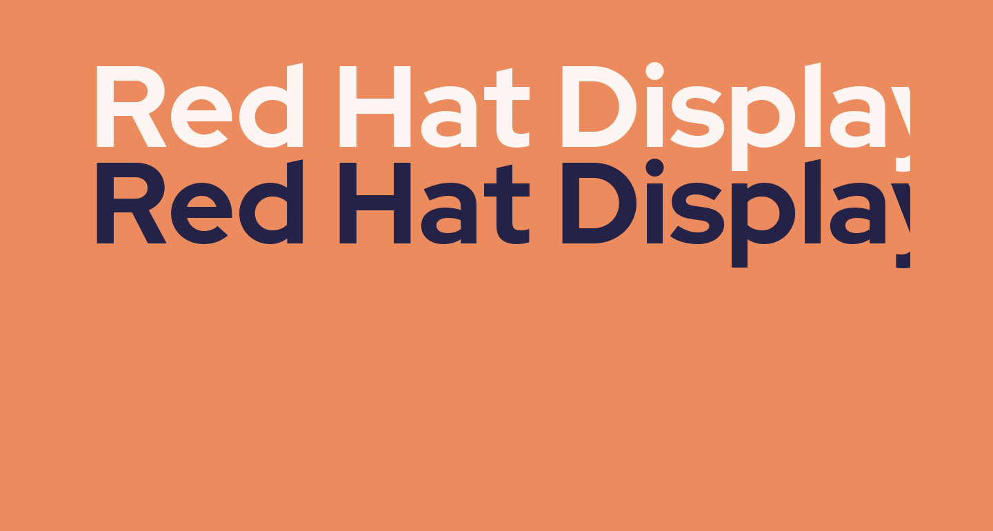 Red Hat Display Bold free Font What Font Is
