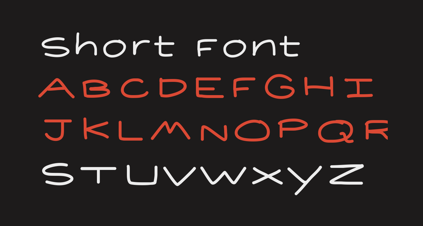Short free Font What Font Is