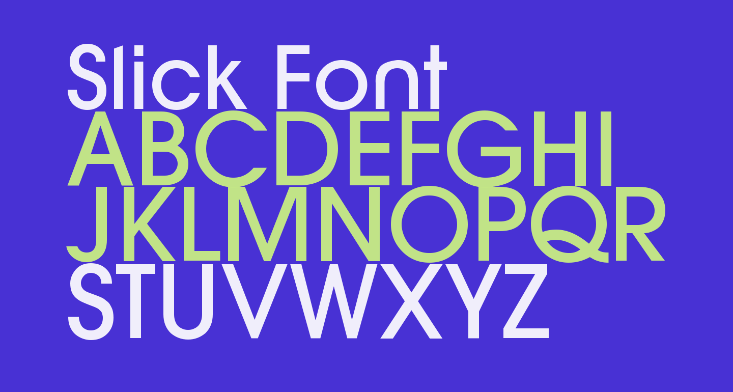 Slick free Font What Font Is