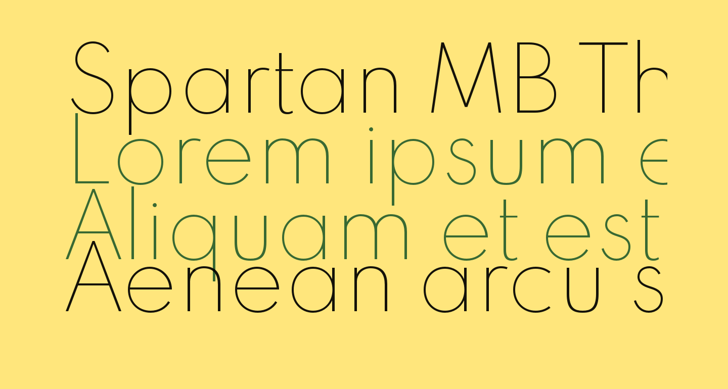 Spartan MB Thin free Font What Font Is