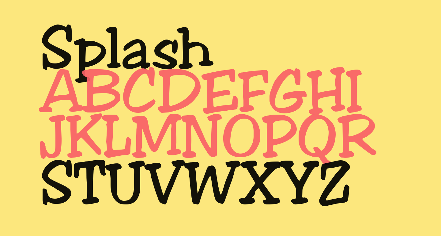 Splash free Font What Font Is