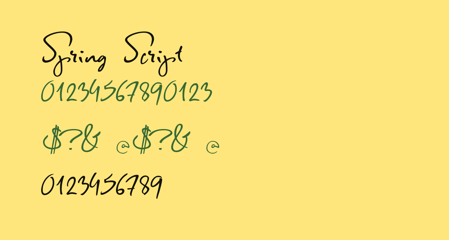 Spring Script free Font What Font Is