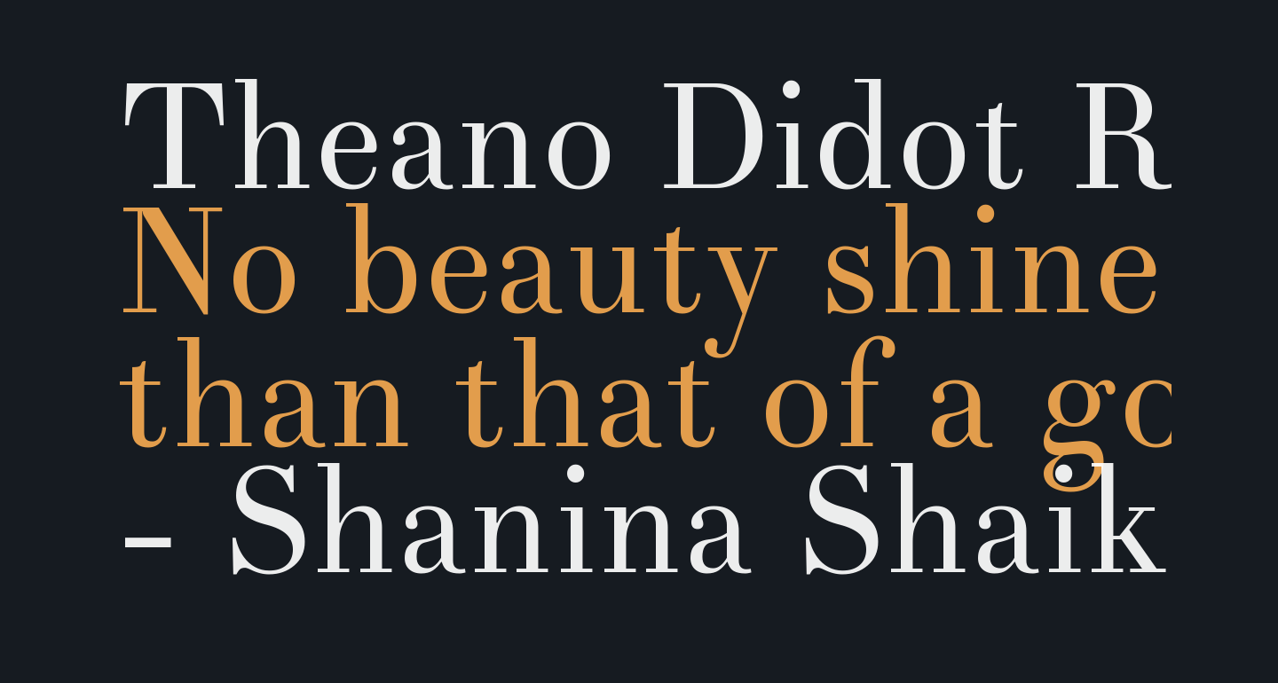 Theano Didot Regular free Font What Font Is