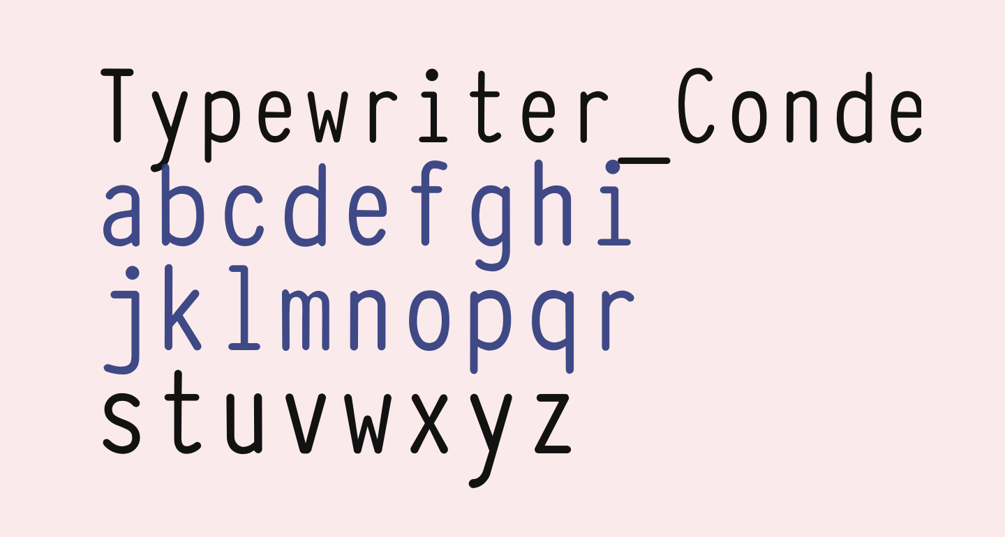 Typewriter_Condensed free Font What Font Is