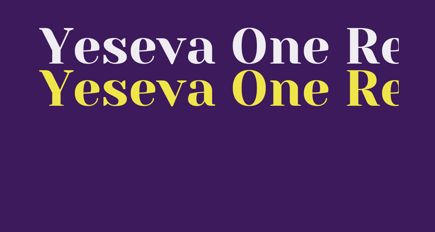 Yeseva One Regular free Font What Font Is