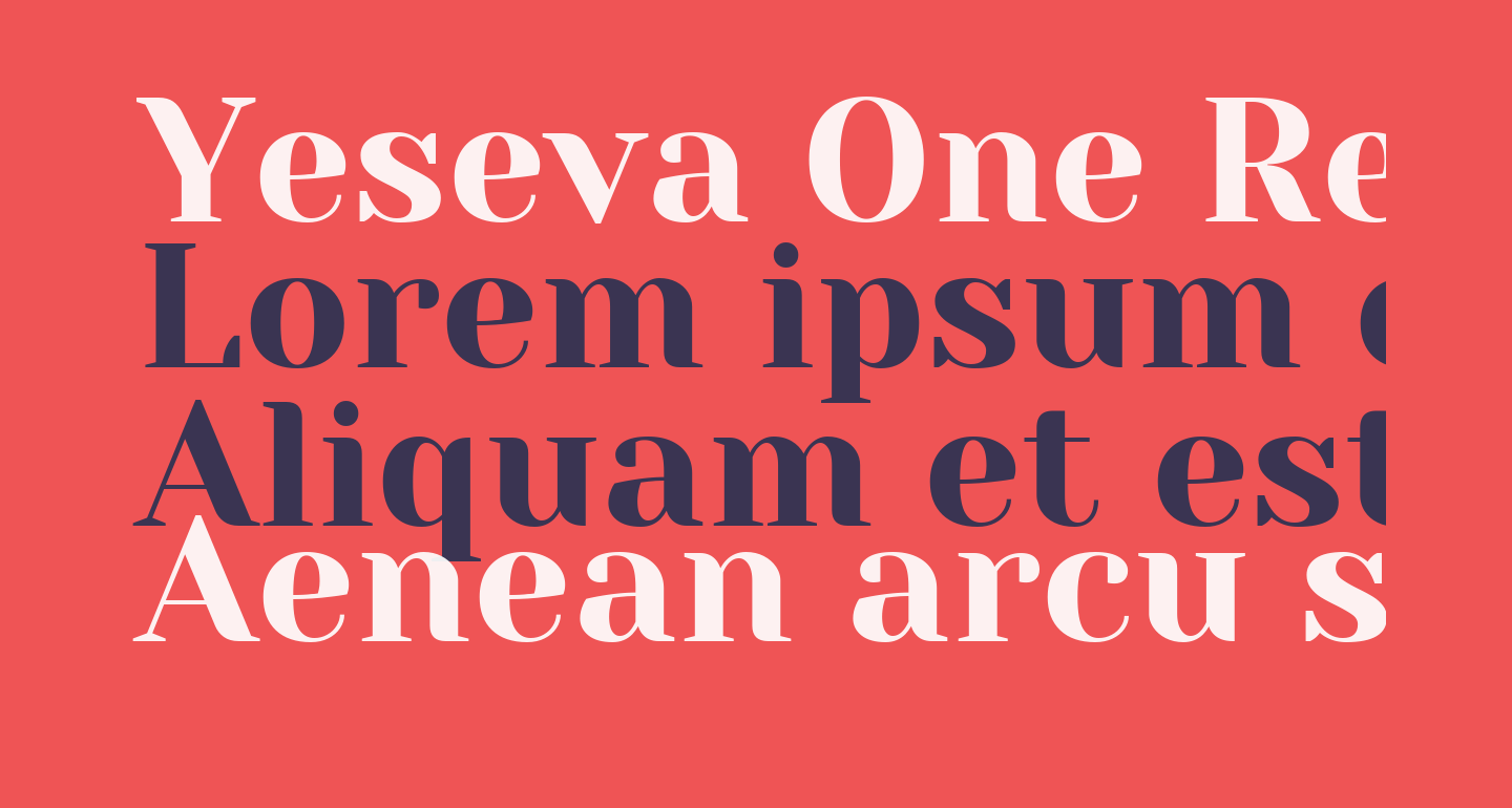 Yeseva One Regular free Font What Font Is