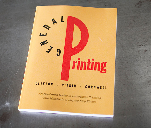 Cleeton & Pitken General Printing Book, letterpress supplies Boxcar Press