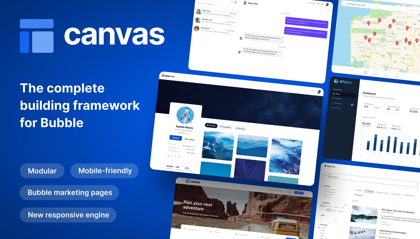 Canvas Building Framework Template Bubble