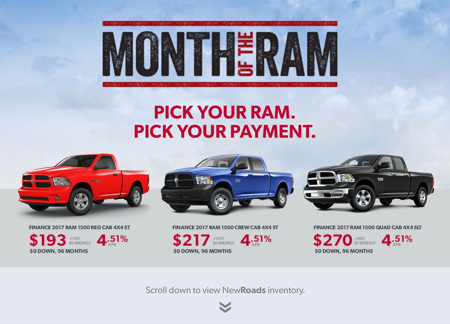 Ram Truck Pick Your Payment
