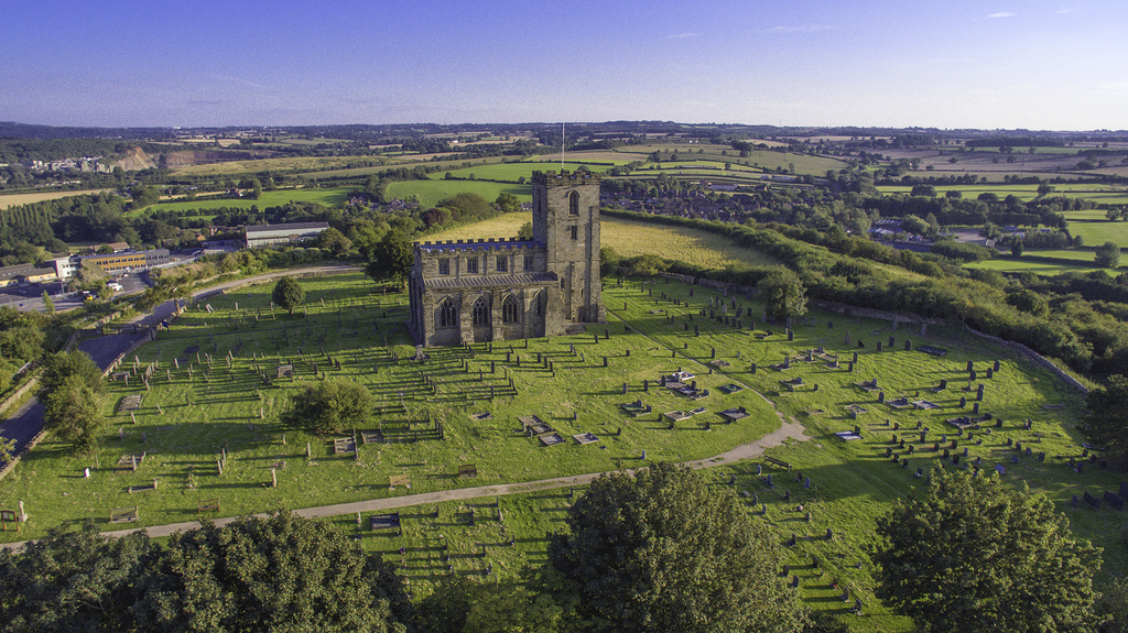 Breedon Priory, Breedon on the Hill, Derbyshire Photos by Drone