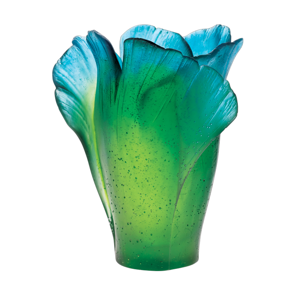 Daum Green Vase Height 17 Cm (Special Order) Gracious Style