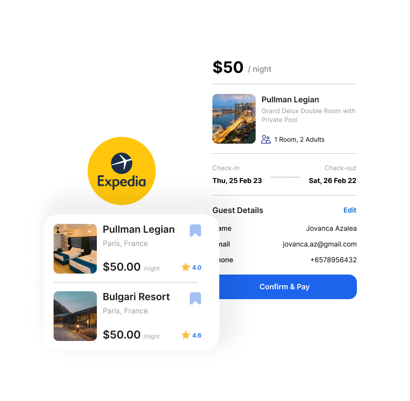 Expedia Travel API Integration for Hotel and Flight