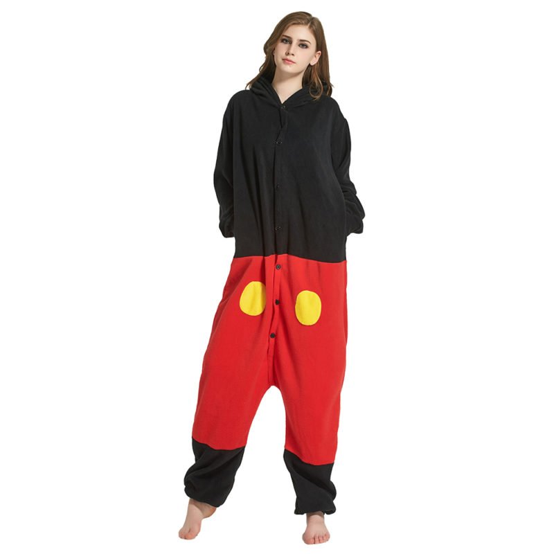 Adult Disney Mickey Mouse Onesie Animal Pajamas Kigurumi Costume