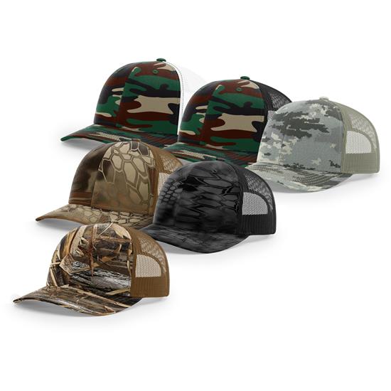 Richardson Men's R112 Trucker Camo Snapback Hat