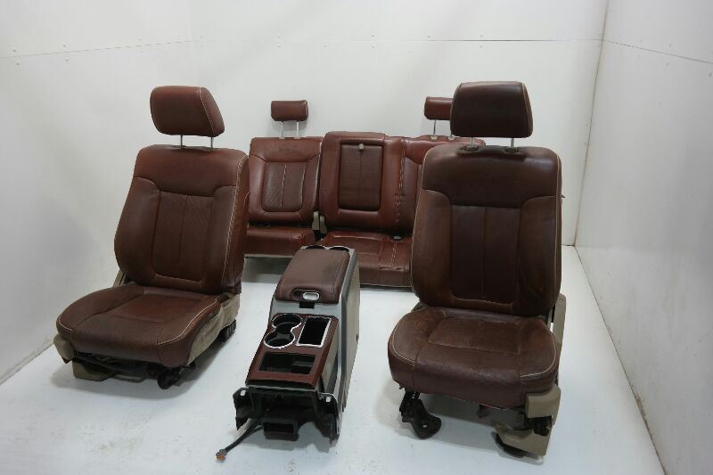 20092010 FORD F150 KING RANCH BROWN LEATHER FRONT REAR SEATS W CONSOLE