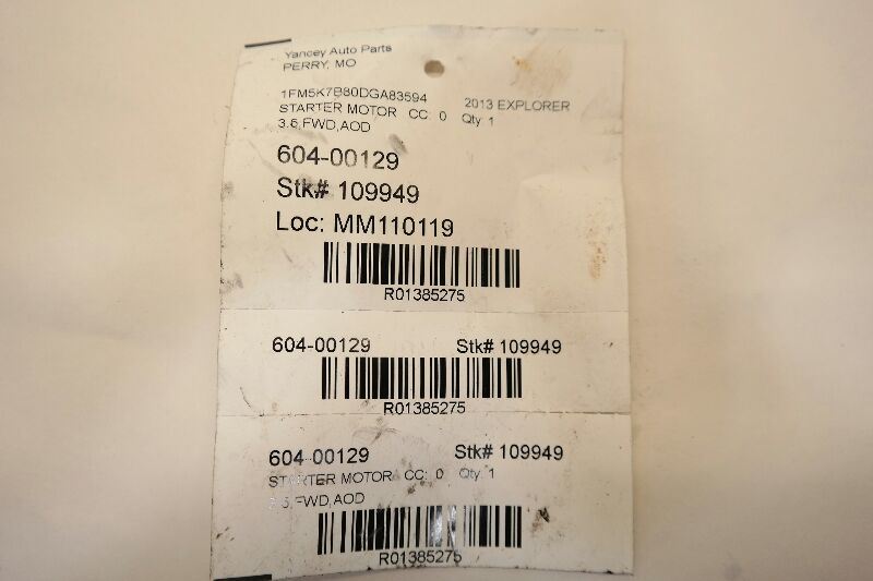 20132019 FORD EXPLORER 3.5L STARTER MOTOR FWD eBay