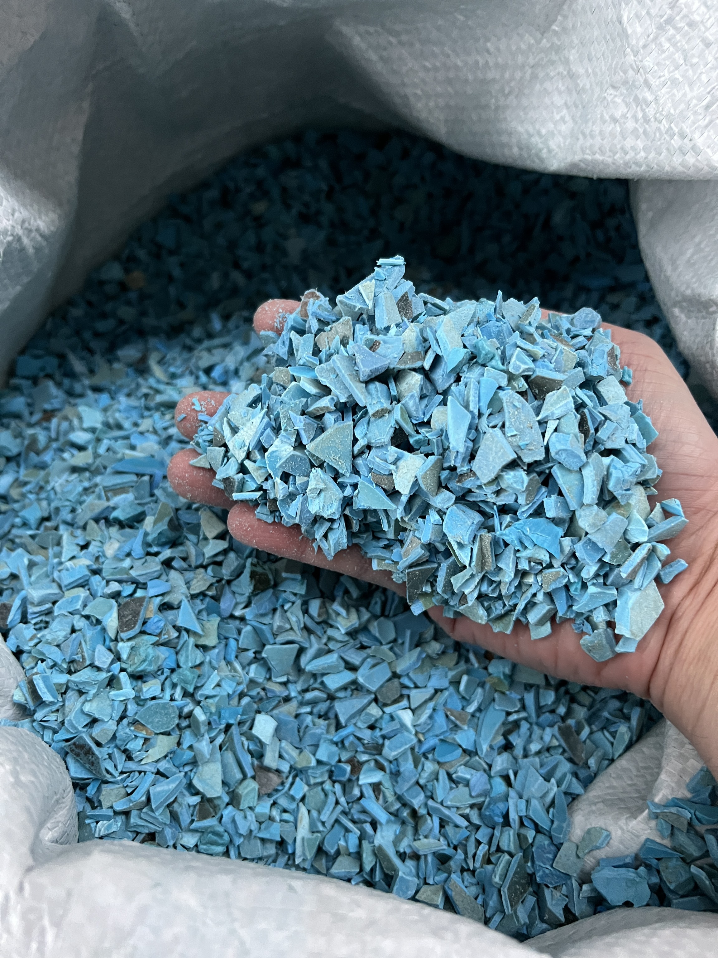 PVC, Regrind, Blue pipe pvc regrind Thailand