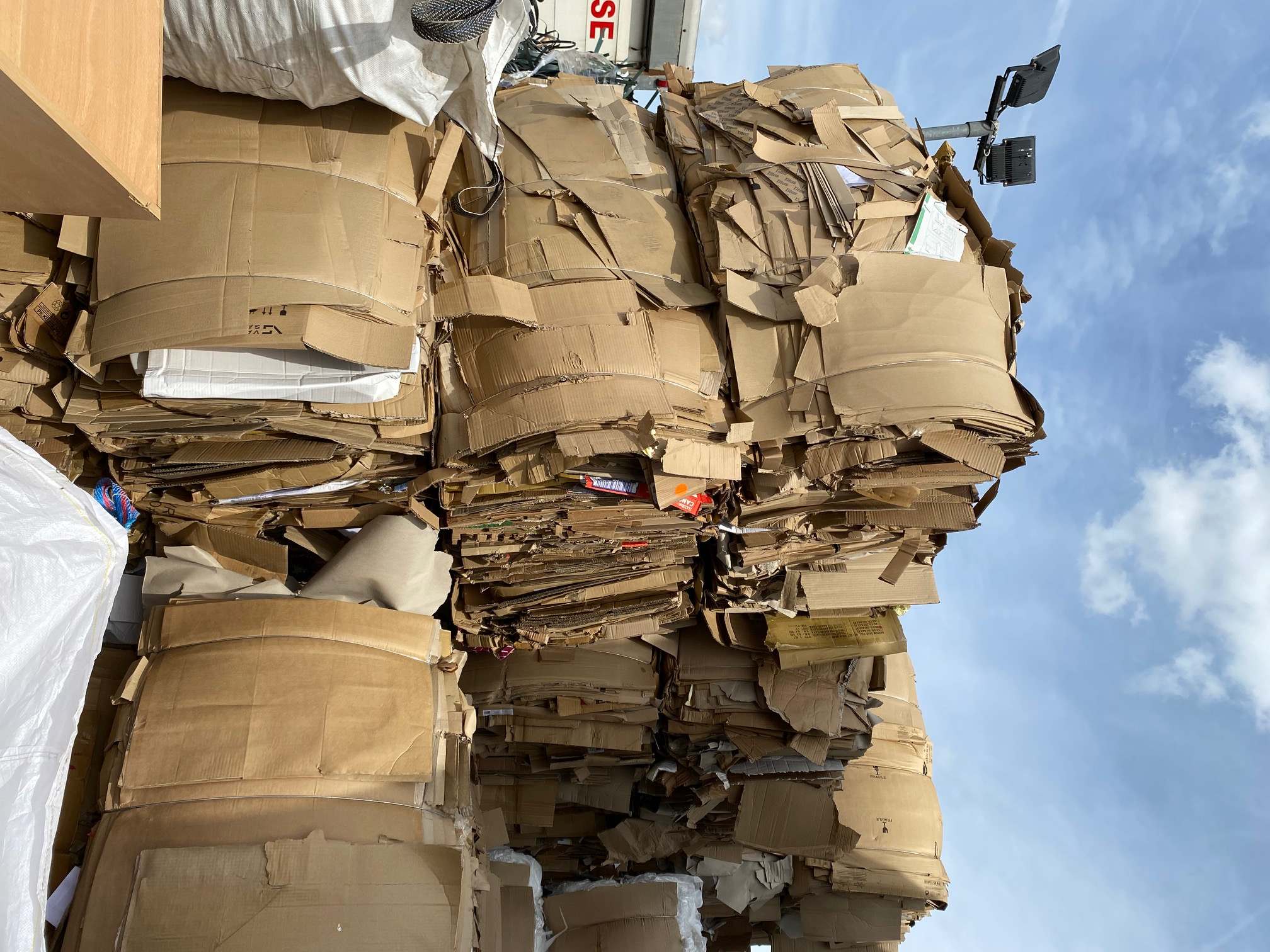 Cardboard (OCC), Baled, MILL SIZE CARDBOARD BALES