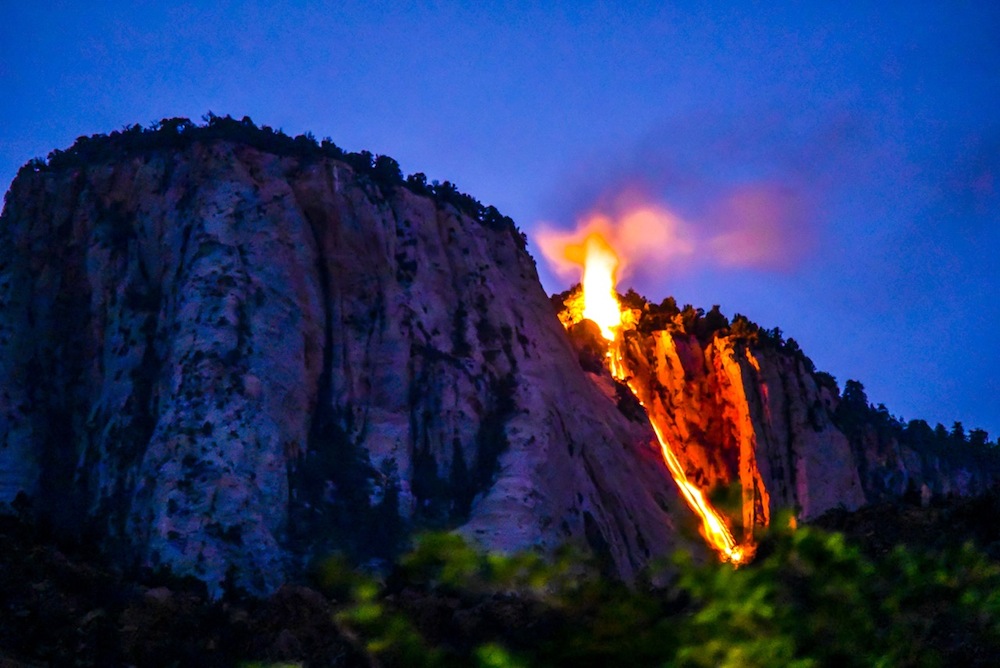 TimeLapse Lightning Triggers Multiple Wildfires in Zion Rock and Ice