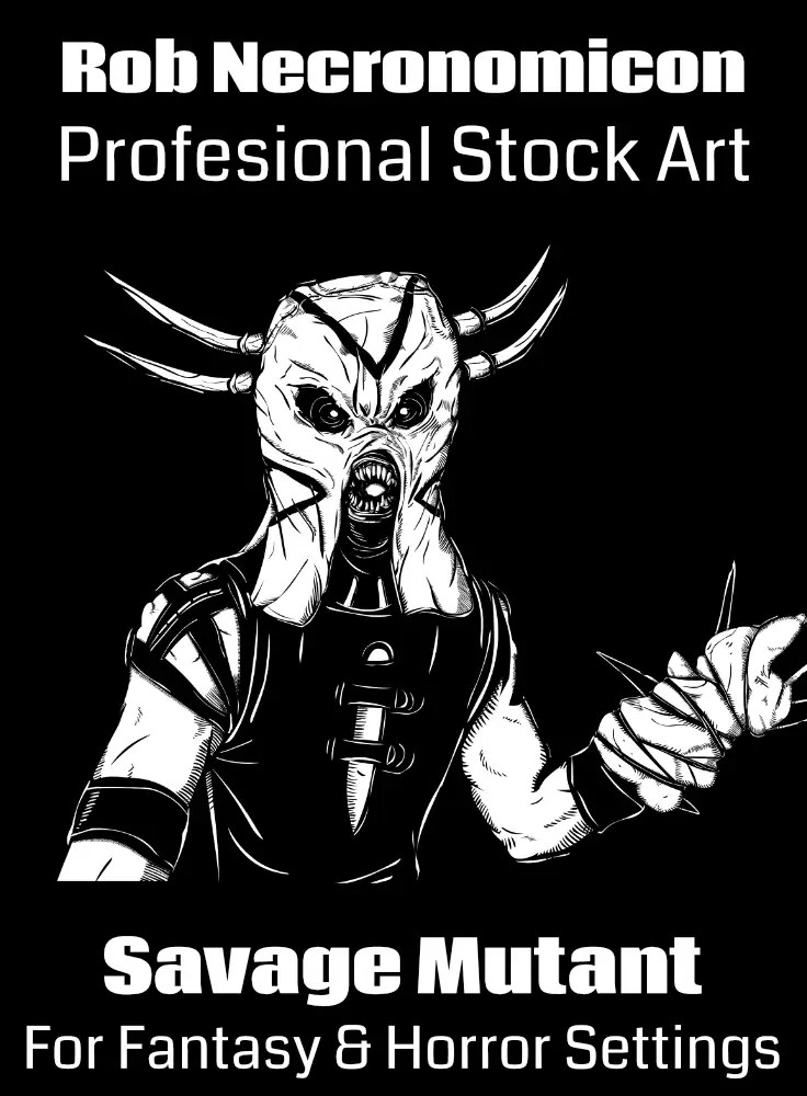Savage Mutant Dark Fantasy Stock Art Illustration Rob Necronomicon