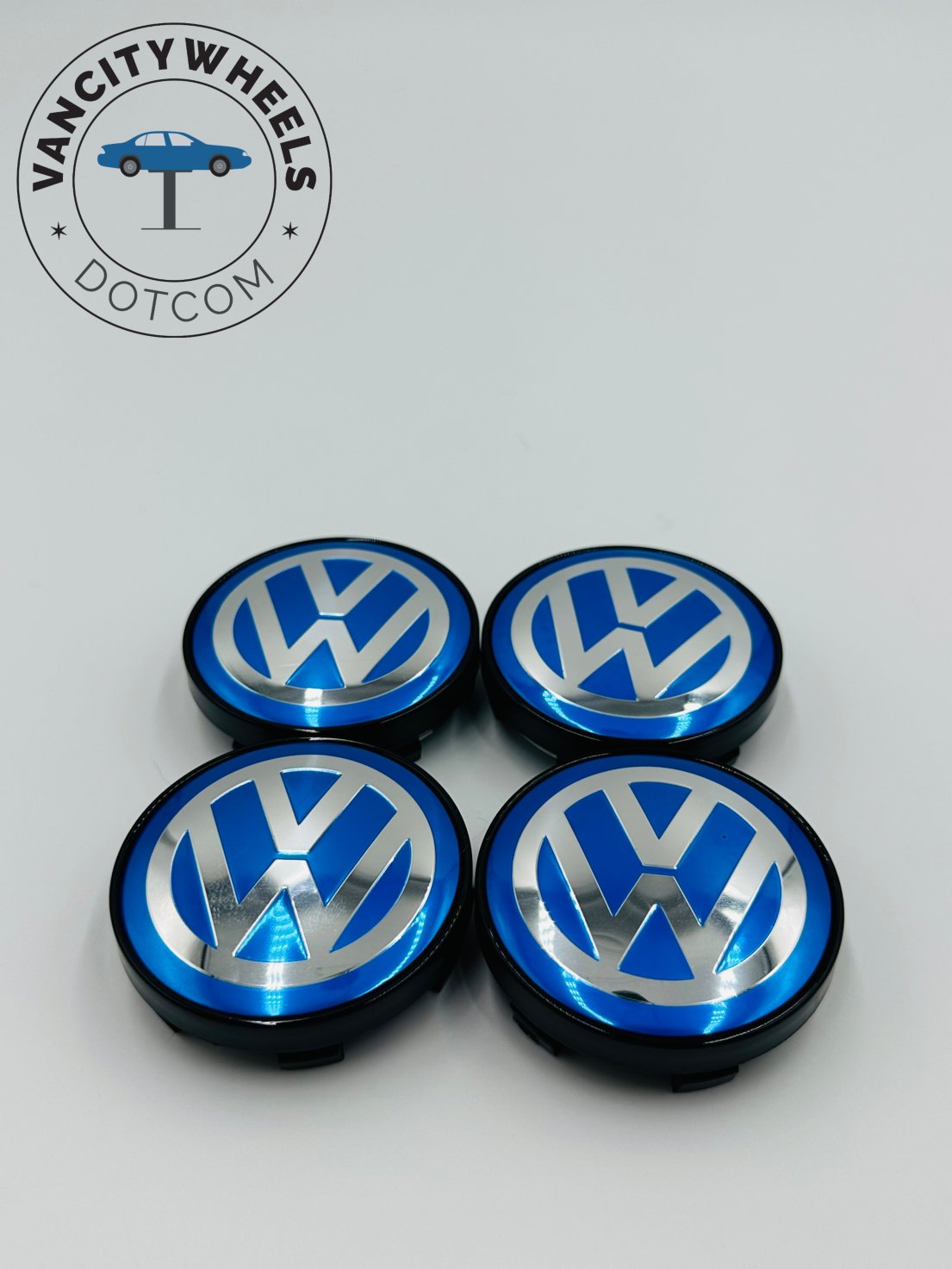 Premium 4Pcs VolkswagenVW Wheel Center Caps in Varied Sizes & Wheel
