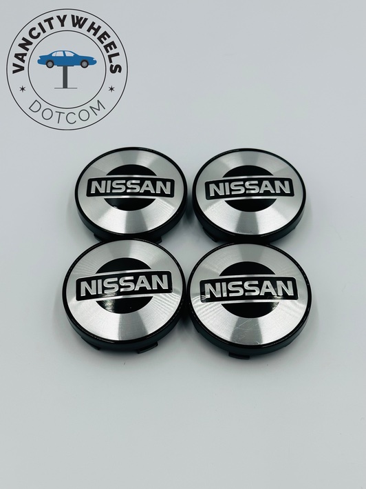 Premium 4Pcs NISSAN Wheel Center Caps in Varied Sizes & Wheel Cap Base