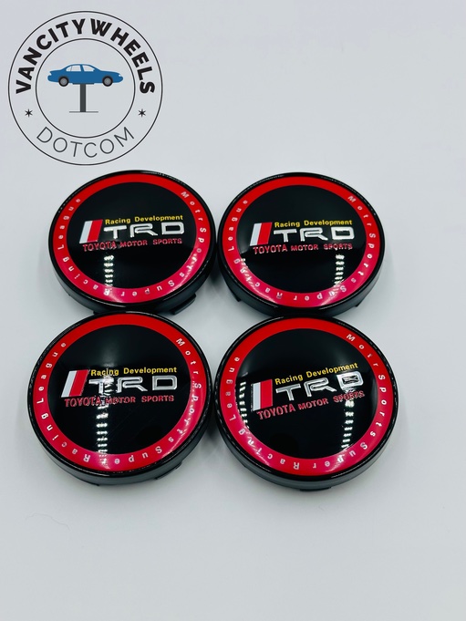 Premium 4Pcs ToyotaTRD Wheel Center Caps in Varied Sizes & Wheel Cap
