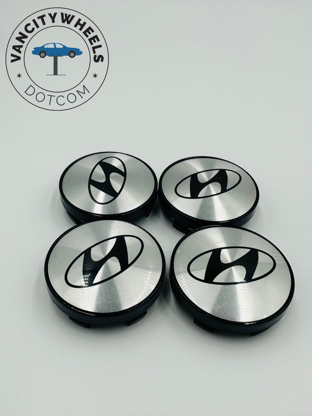 Premium 4Pcs Hyundai Wheel Center Caps in Varied Sizes & Wheel Cap Base
