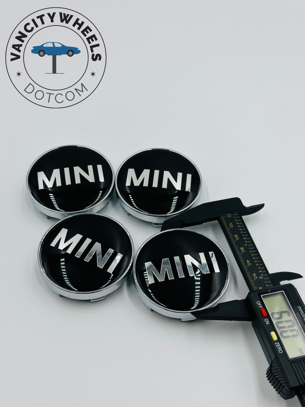 Premium 4Pcs Mini Cooper Wheel Center Caps in Varied Sizes & Wheel Cap