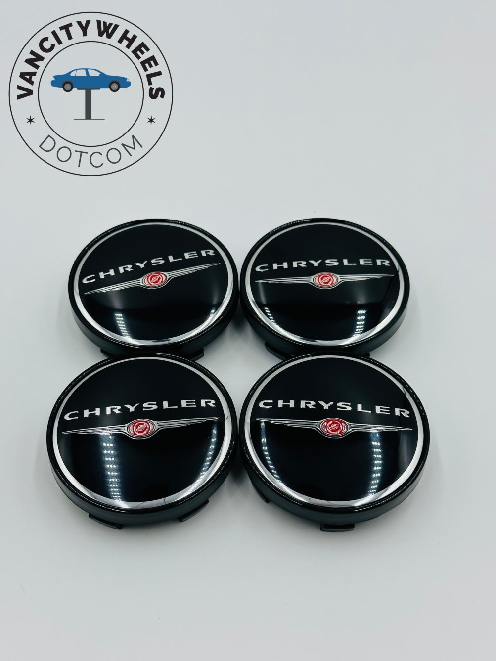 Premium 4Pcs Chrysler Wheel Center Caps in Varied Sizes & Wheel Cap