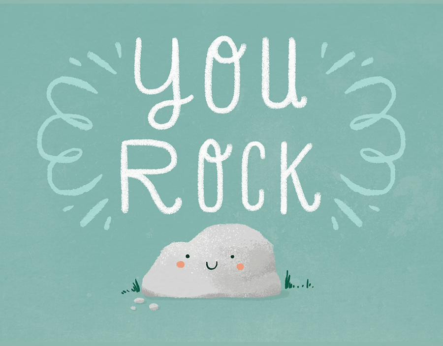 You Rock Thank You by Emma Trithart Postable