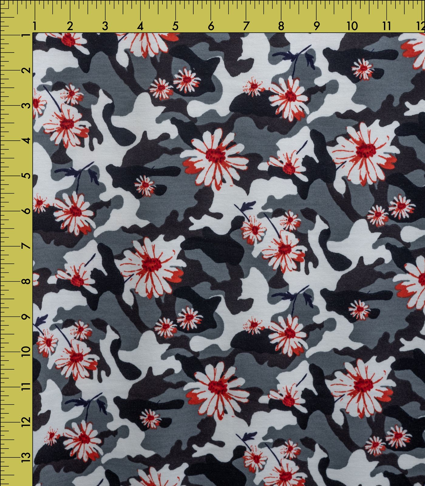 Black/Red/White Camo/Roses French Terry Olga's Closet