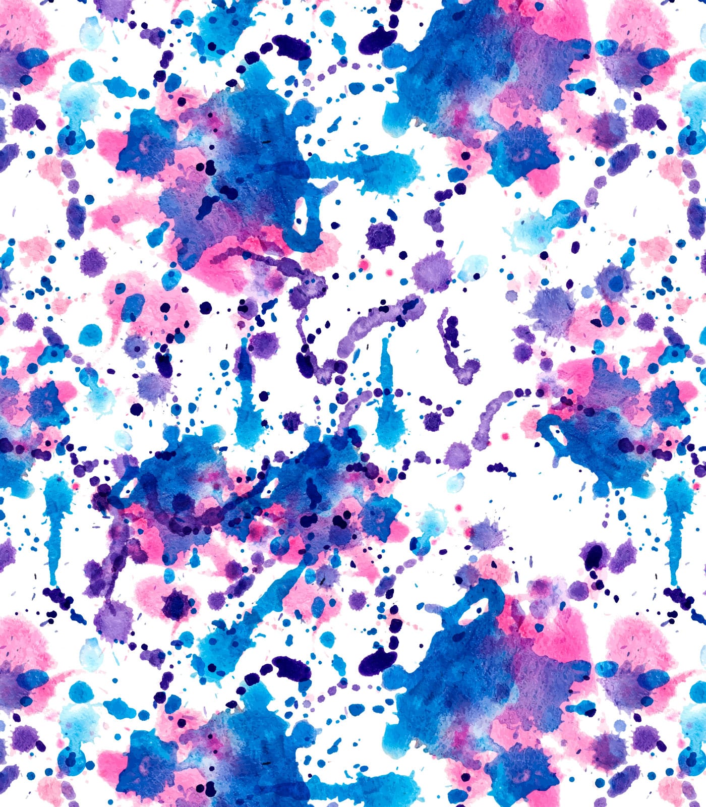 White/Blue/Pink Paint Splatter Exclusive Print Olga's Closet