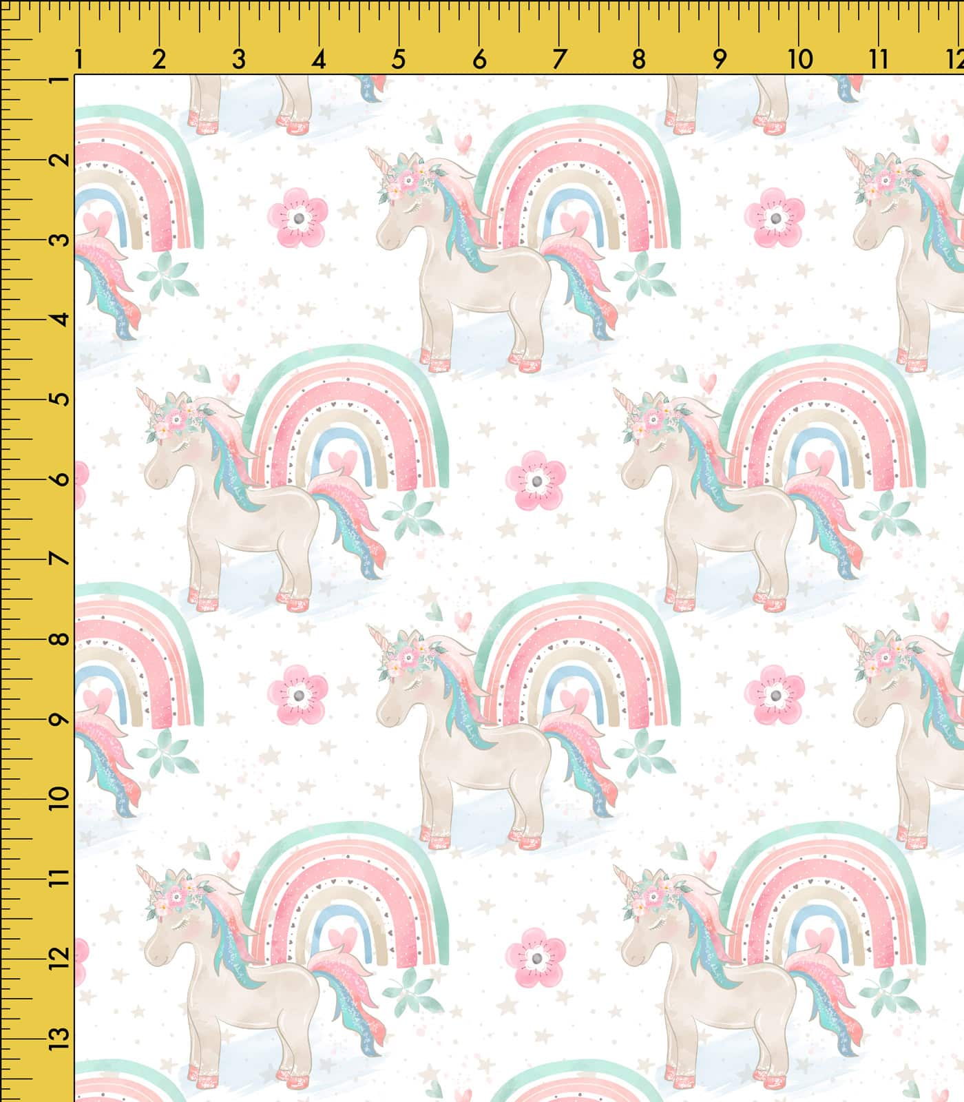 Light Tan/Baby Pink/Blue Rainbows/Unicorns Exclusive Print Olga's Closet
