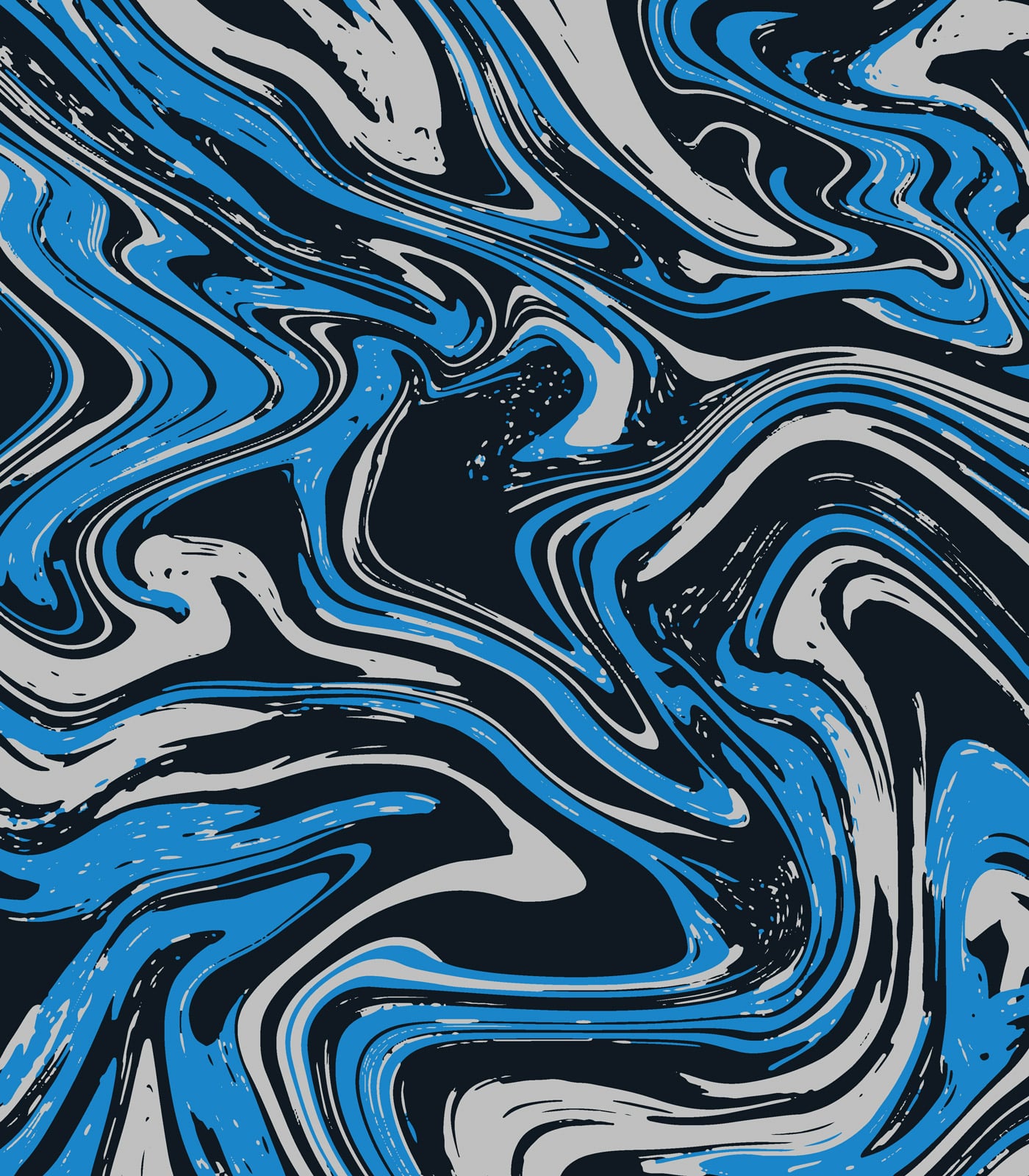 Black/Blue/Grey TieDye/Swirls Exclusive Print Olga's Closet