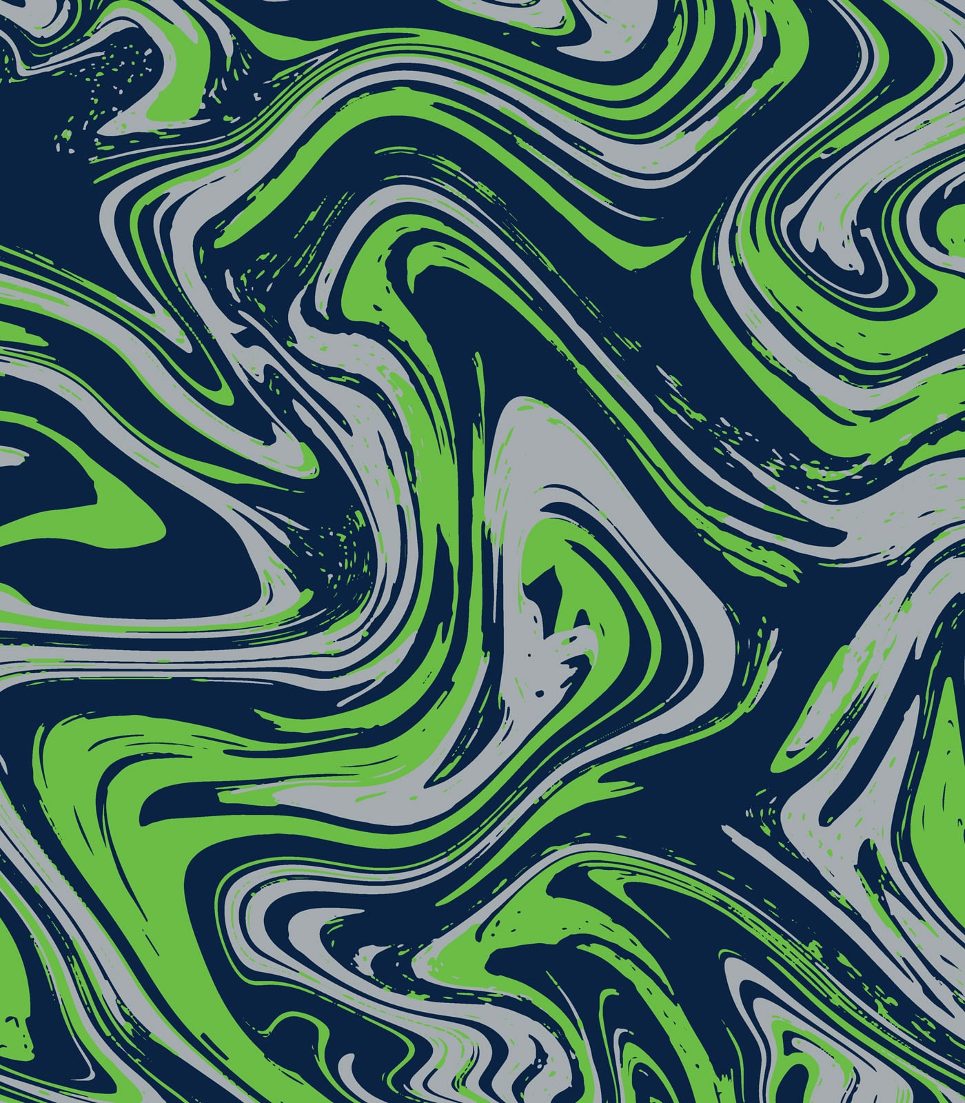 Navy Blue/Grey/Green TieDye/Swirls Exclusive Print Olga's Closet