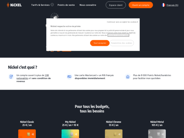 Bienvenue au comptenickel.fr page Nickel Le compte pour tous ouvert chez votre buraliste.