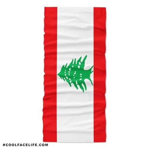 Lebanon Flag Face Bandana Soca Flag Face Mask Bandanas Cool Face Life