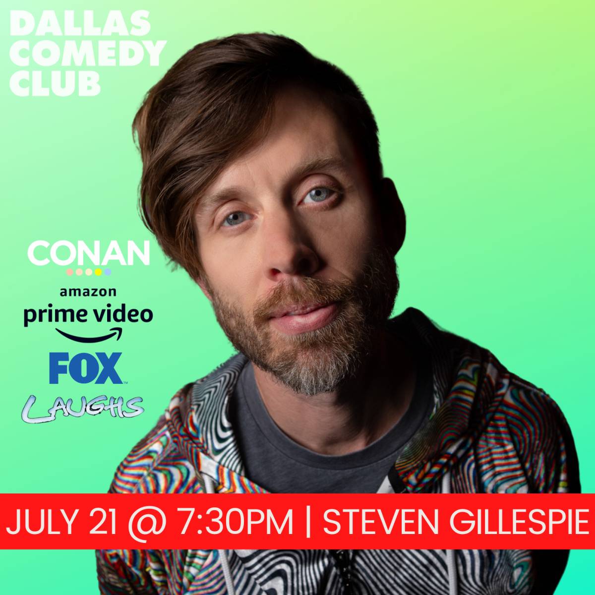 Steven Gillespie, Live! Tickets, Sunday, July 21 2024 Prekindle