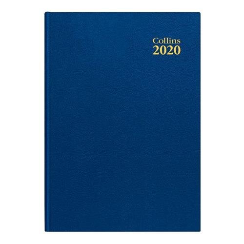 Buy Collins 2020 Desk Diary Day to Page Sewn Binding A4 297x210mm Blue